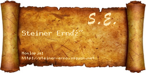 Steiner Ernő névjegykártya